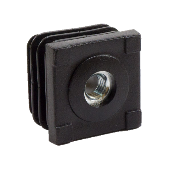 20-20М8ЧС Заглушка регулируемая пластиковая 20*20, с резьбой М8 